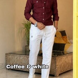 ফরমাল কম্বো (Coffee Shirt+ White Pant)
